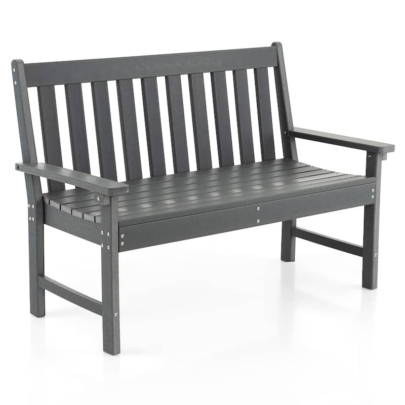 Costway Garden Bench All-Weather HDPE 2-Person Outdoor Bench for Front - See Details