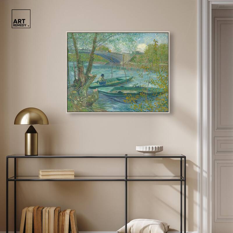 Fishing in Spring Canvas by Art Remedy