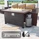 preview thumbnail 105 of 125, Kullavik 13 Pieces Outdoor Patio Furniture Set with Fire Pit Table w/ Wide Armrests