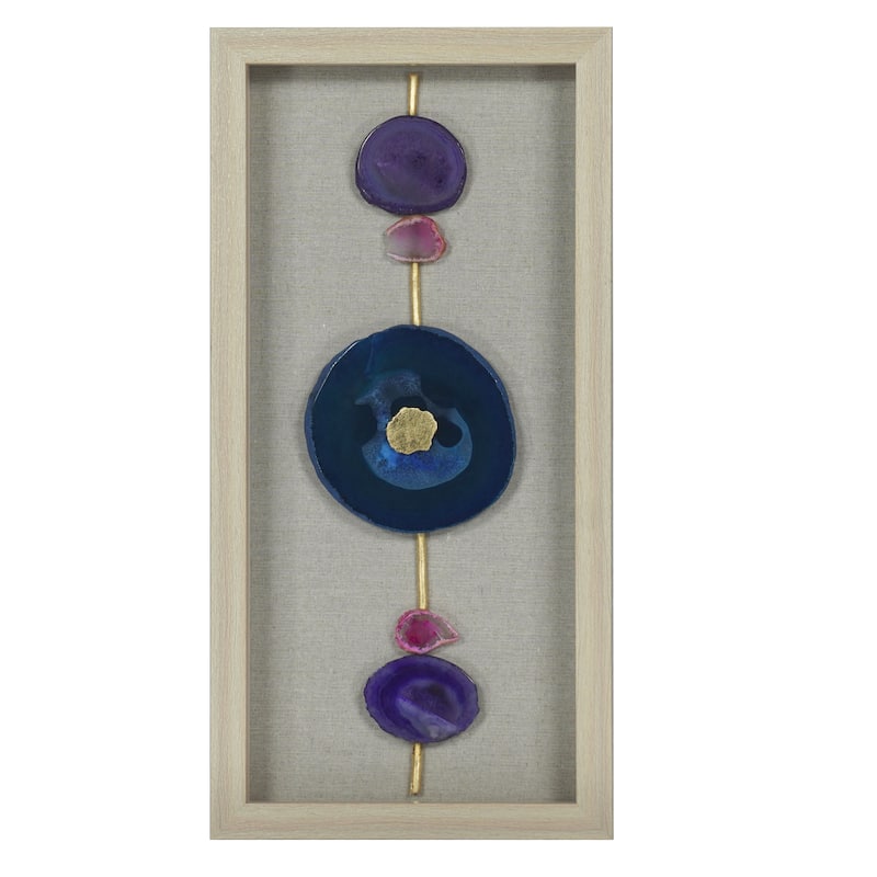 HUJI Natural Agate Shadow Box Wall Decor - StyleA