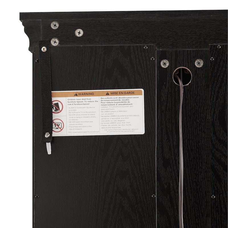 GDF Studio - Tall Curio Cabinet with Adjustable Shelves and 6-Tier Display