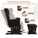 preview thumbnail 29 of 30, Gymax Glider and Ottoman Cushion Set Wooden Baby Nursery Rocking Chair - See Details