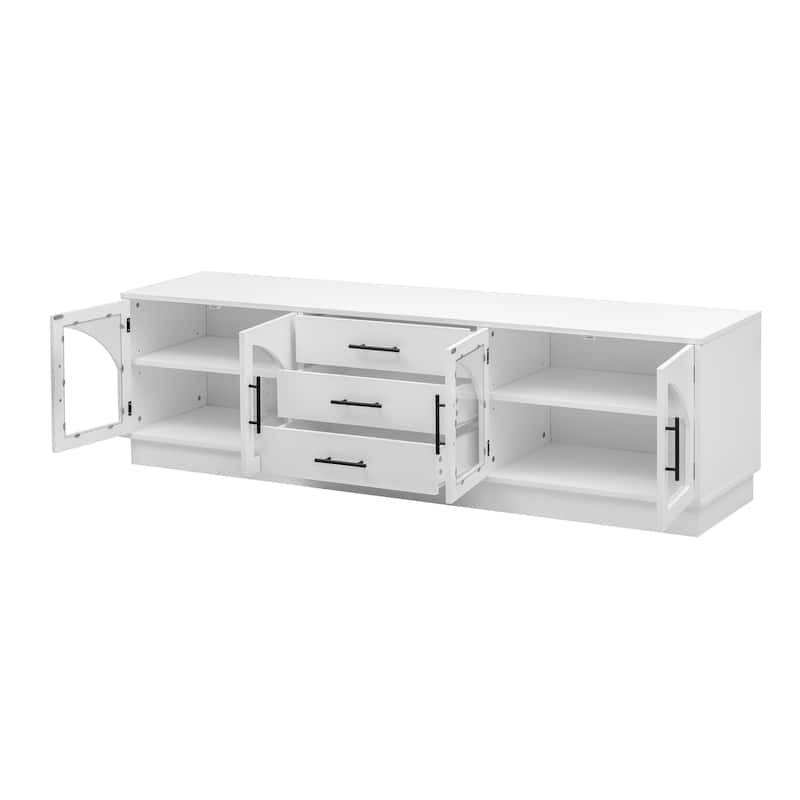 TV Stand Entertainment Center Media Console Cabinet with Adjustable Shelves