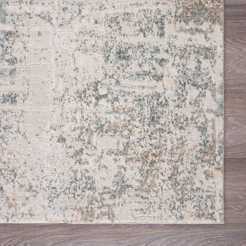 Sevita Gray/Cream Abstract Contemporary Area Rug