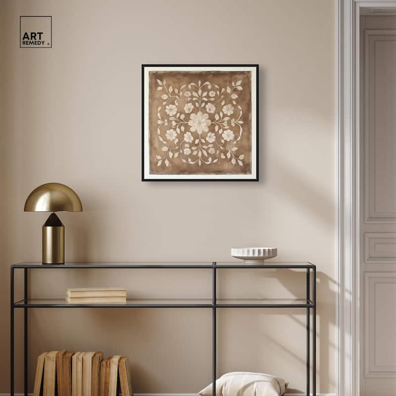 Floral Mandala Canvas by Art Remedy