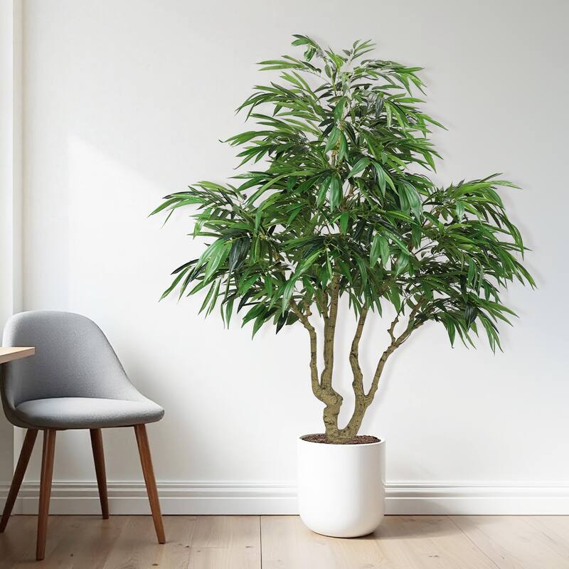 7FT Artificial willow Tree, Indoor Faux slik Greenery Plant for Home, Apartment, or Office Decoration, 1pc/set