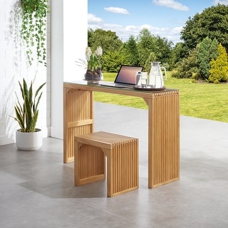 Indoor Pine Dining Bench And Table Set For Entryway, Living
