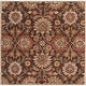 preview thumbnail 68 of 122, Patchway Handmade Classic Floral Wool Area Rug 4' Square - Chocolate - Square
