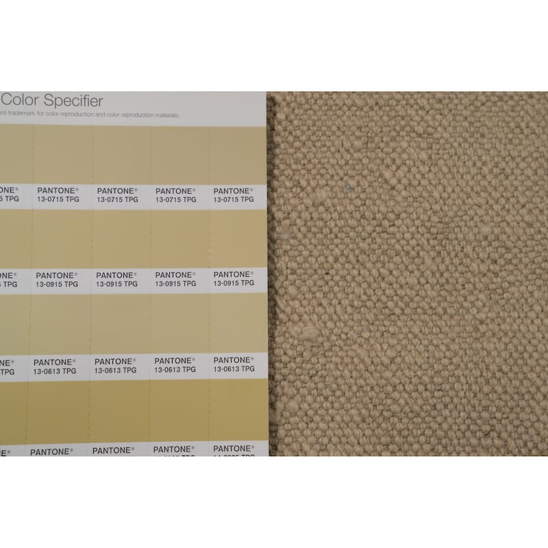 Hand Woven Southwestern Wool Beige Geometric Area Rug - 9' 6'' X 8' 4''