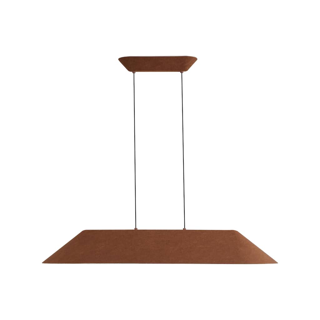 Faroe 43" LED Linear Pendant in Coffee/Black - Brown