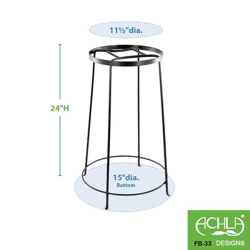 Achla Designs Indoor Outdoor Diamond Shaped Argyle Plant Stand IV, 24 Inch Tall, Roman Bronze Powder Coat Finish