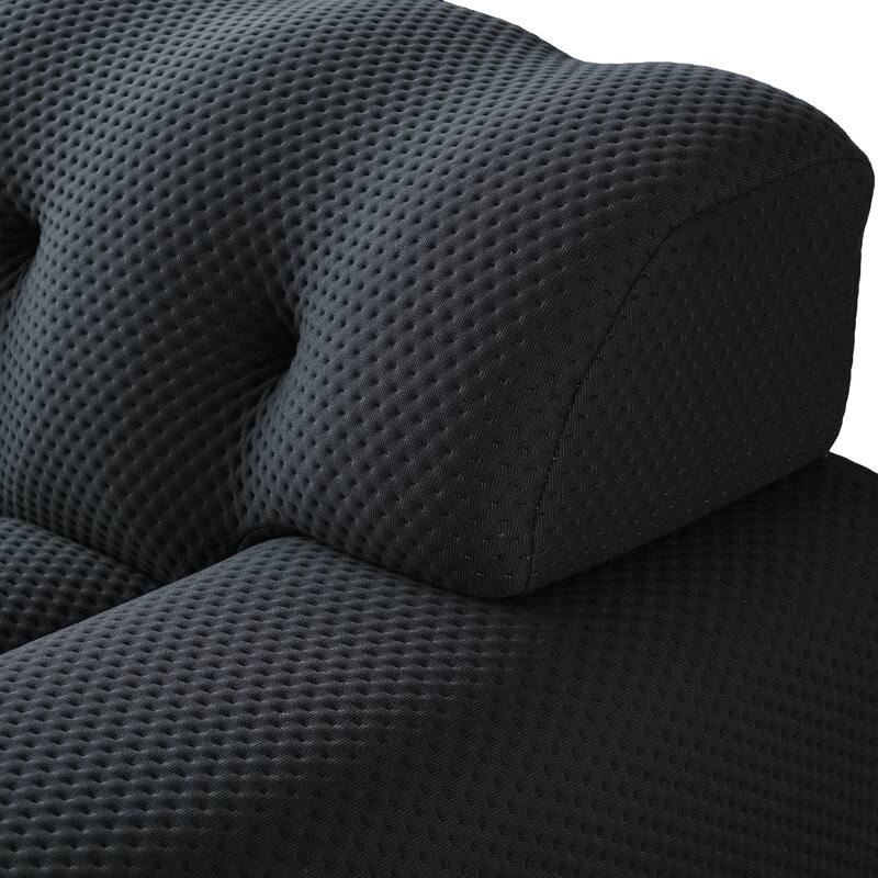 102.4" Oversize Loveseat 3D Mesh Fabric Sectional Sofa Modern Comfy Modular Floor Couch