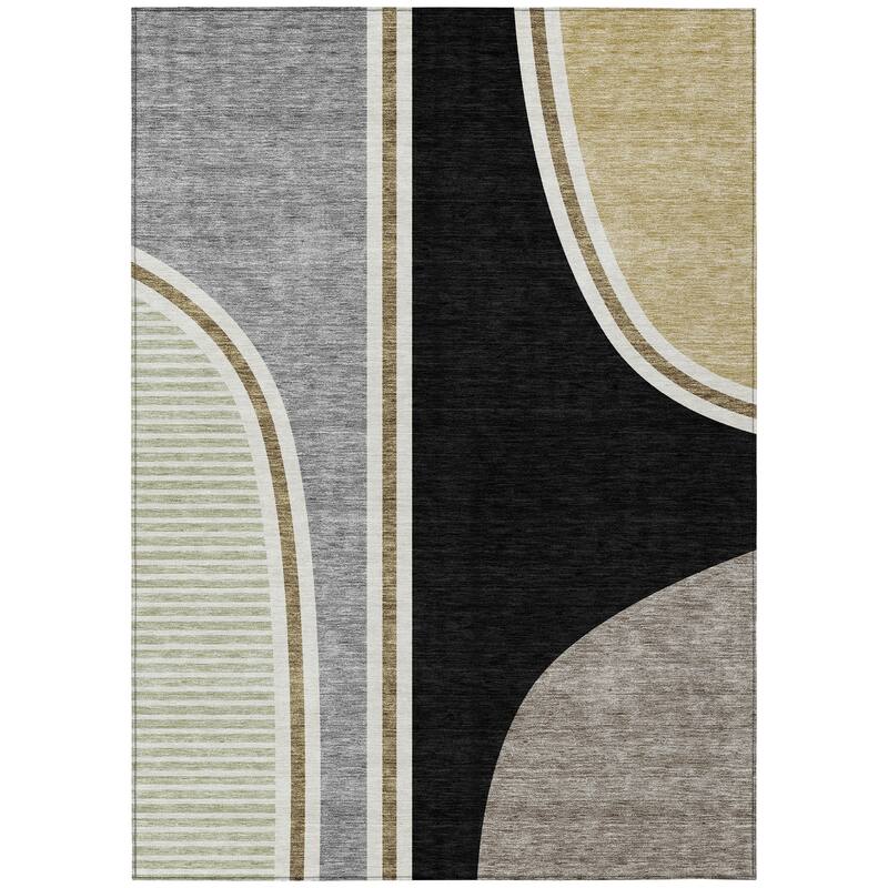 Machine Washable Indoor/ Outdoor Contemporary Keely Chantille Rug