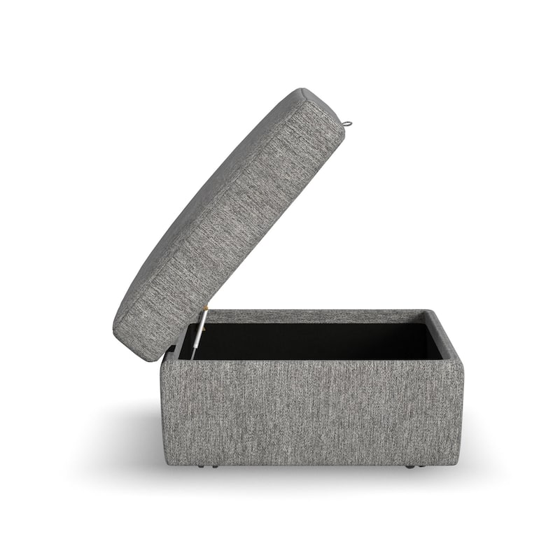 Flexsteel Stain-Resistant Performance Fabric Ottoman with Storage
