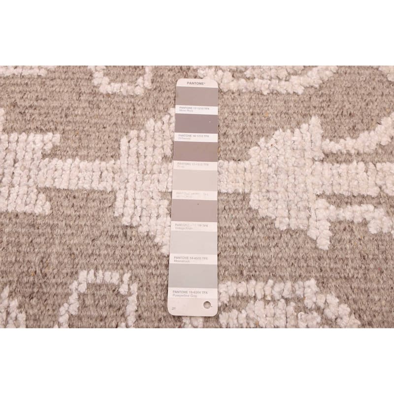 ECARPETGALLERY Hand-knotted Looma Taupe Silk, Wool Rug - 8'3 x 10'1