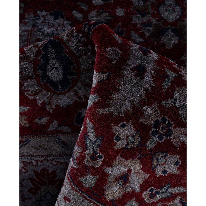 Overdyed One-of-a-Kind Hand-Knotted Area Rug - Red - 5' 1" x 5' 3"