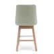preview thumbnail 14 of 55, Boucle Polyester Upholstered Swivel Counter Stool - Foot Glides