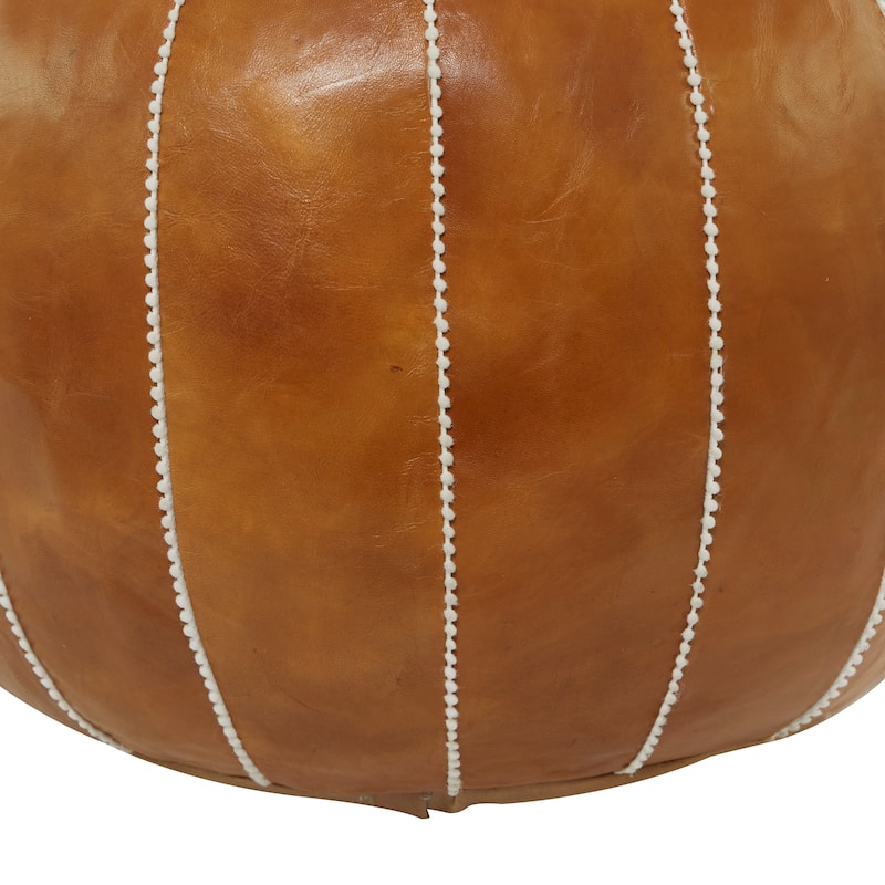Leather Bohemian Pouf