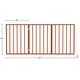 preview thumbnail 3 of 24, 3-Panel Indoor Foldable Dog Gate - 54x24-Inch Wood Freestanding Pet Fence