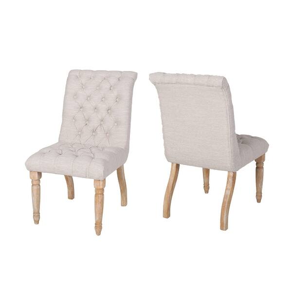 Fieldmaple Tufted Dining Chair Set Of 2 By Christopher Knight Home Overstock 27569117