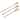 3 piece Long Handle Wooden Mixing Spoon Set - 10", 12" and 14" Long
