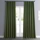 Exclusive Fabrics Faux Linen Room Darkening Curtain(1 Panel) - Tuscany Green - 50 X 96