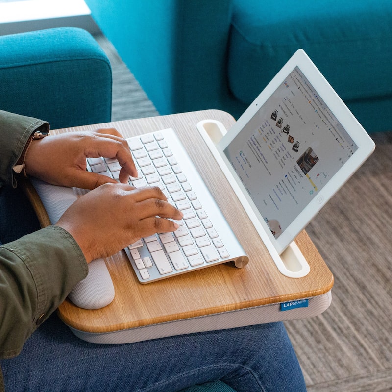 LapGear Memory Foam Lap Desk with tablet holder and wrist rest