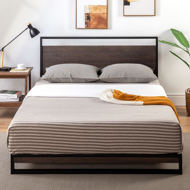 Priage by ZINUS Bamboo and Metal Platform Bed Frame