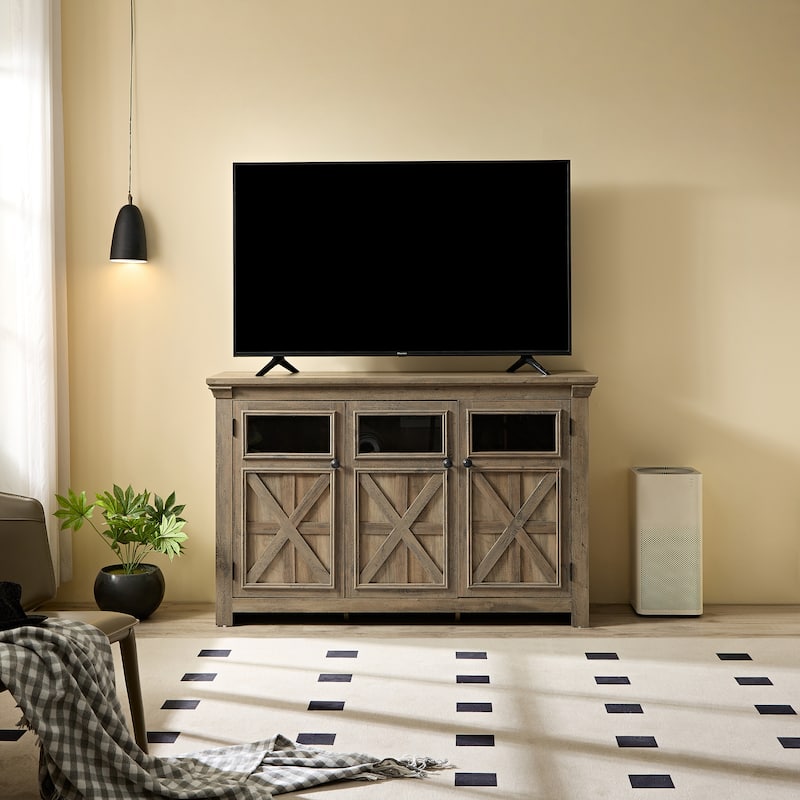 Storage Cabinet Buffet Sideboard w/ Removable Shelves, Wine Cabinet Console Table TV Stand for Dining Room Entryway, Gray Wash - Gray Wash