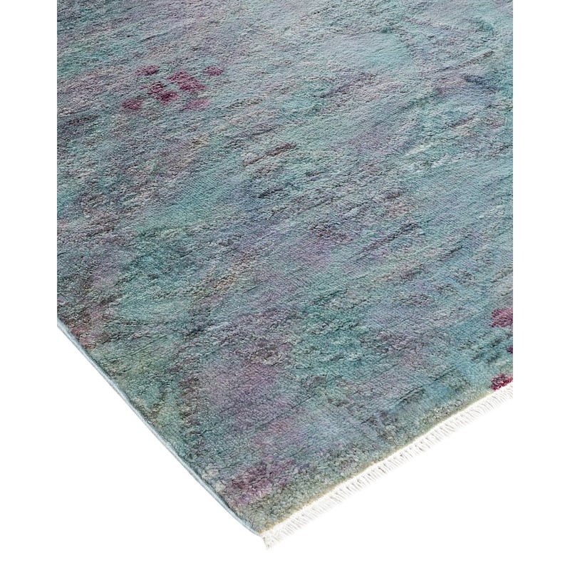 Vibrance, One-of-a-Kind Handmade Area Rug - Gray, 4' 2" x 6' 1" - 4' 2" x 6' 1"