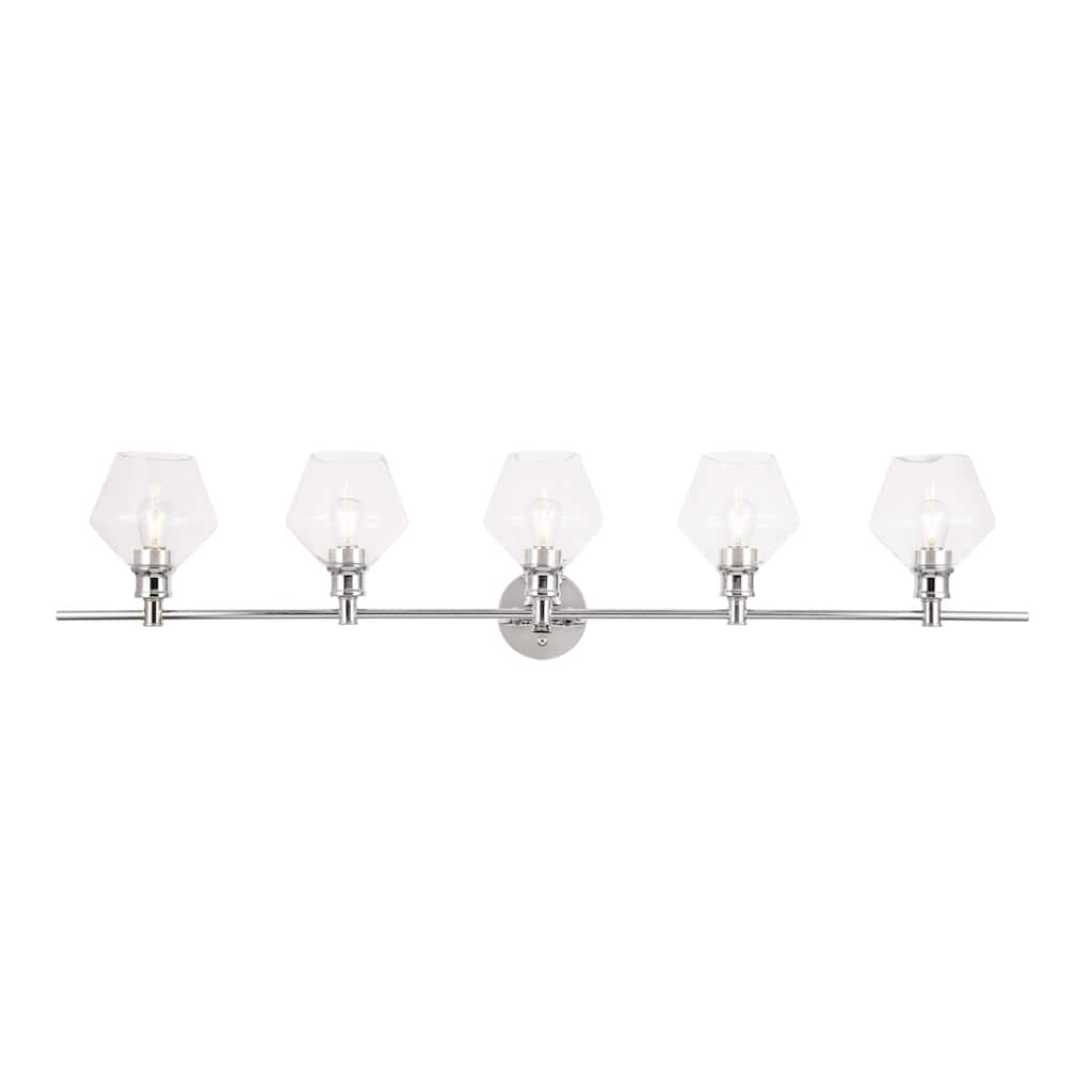 Elegant Lighting Gene 5 Light 47" Wide Bathroom Vanity Light with