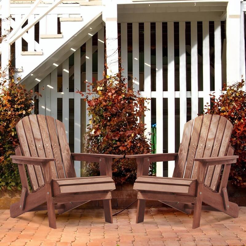 Oversize Wooden Outdoor Folding Adirondack Chair