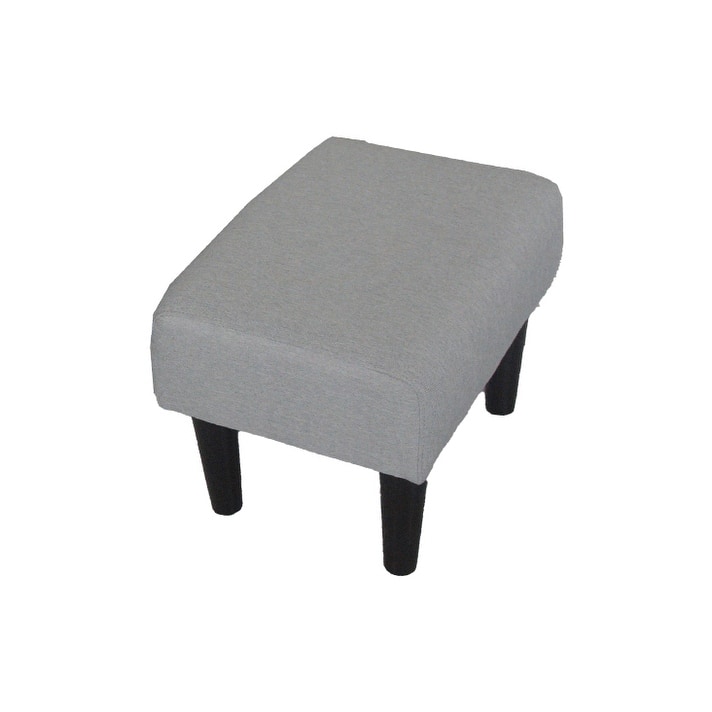 Gray Modern 26.77" High Back Upholstered Multi-Function Buttons Tufted Lounge Chair with Ottoman Set