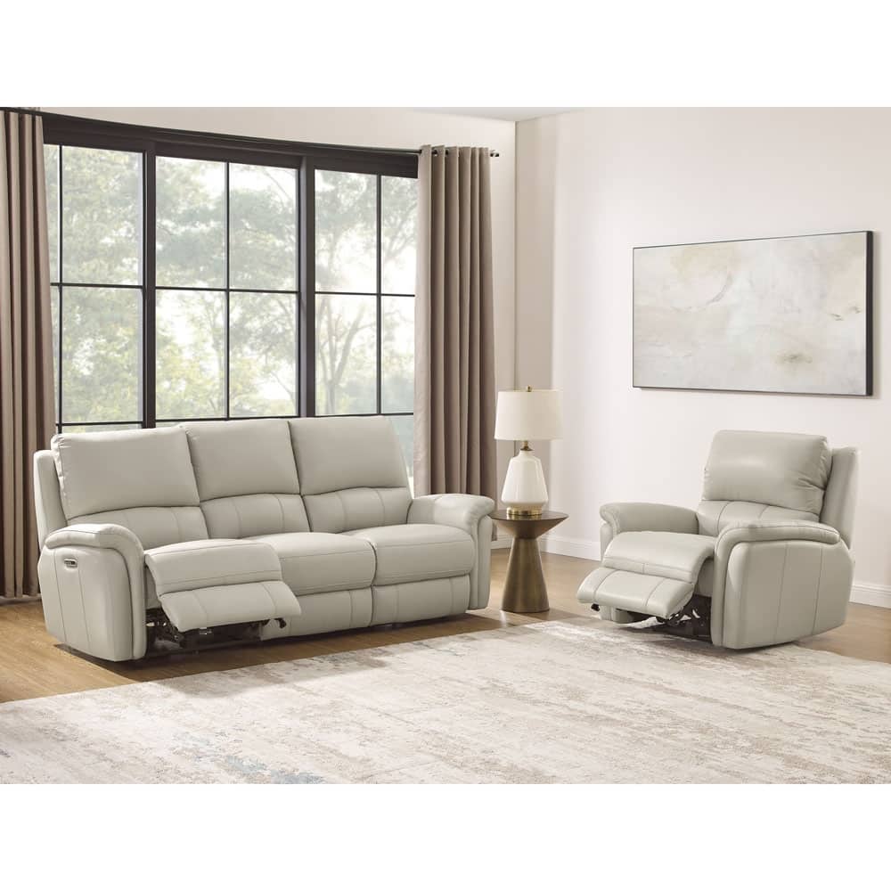 Hydeline Erindale Zero Gravity Power Recline and Headrest Top Grain Leather Sofa and Recliner - Sofa, Recliner