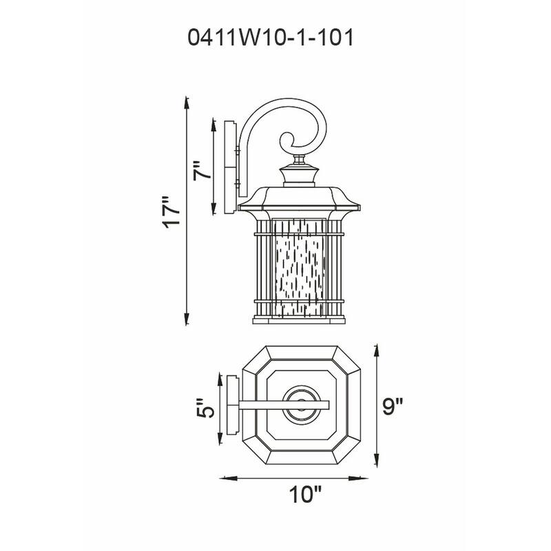 Blackburn 1 Light Outdoor Black Wall Lantern