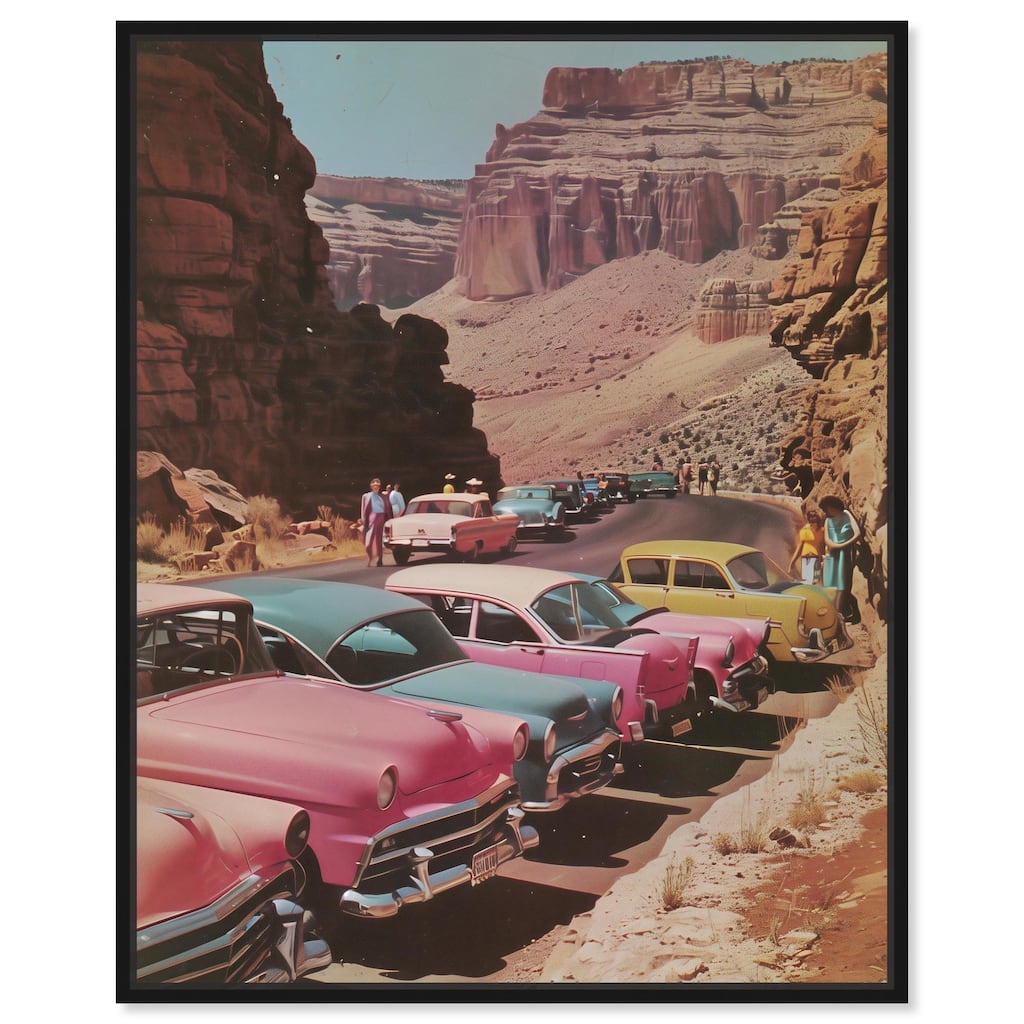 Vintage Canyon Visit Canvas by Art Remedy