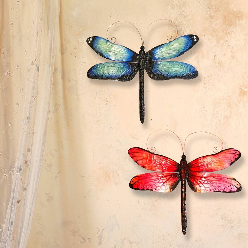 Dragonfly Wall Decor Red And Black