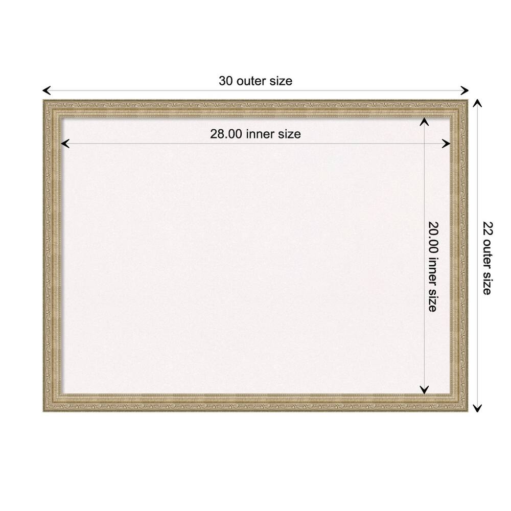 Paris Champagne Framed White Corkboard Bulletin Board
