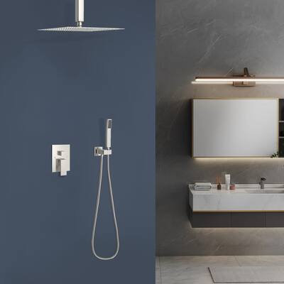 Topcraft 16-inch Ceiling Mount Square Shower System with Rough-in Valve - 16*16