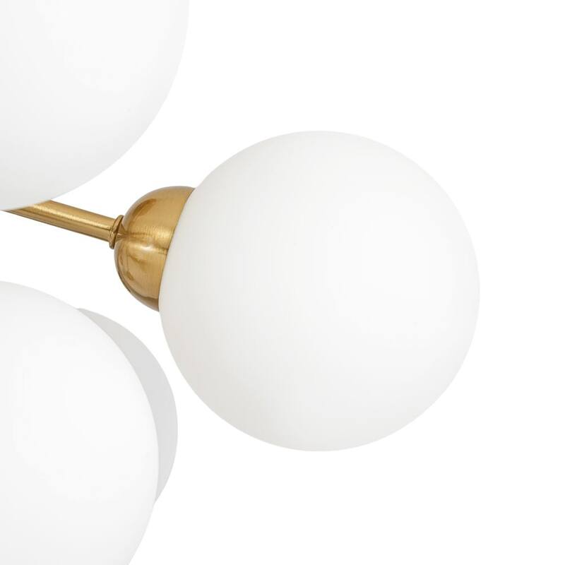 Modern Glam 9-Light Dual-tiered Sputnik Semi-flush Mount - 22.4 in