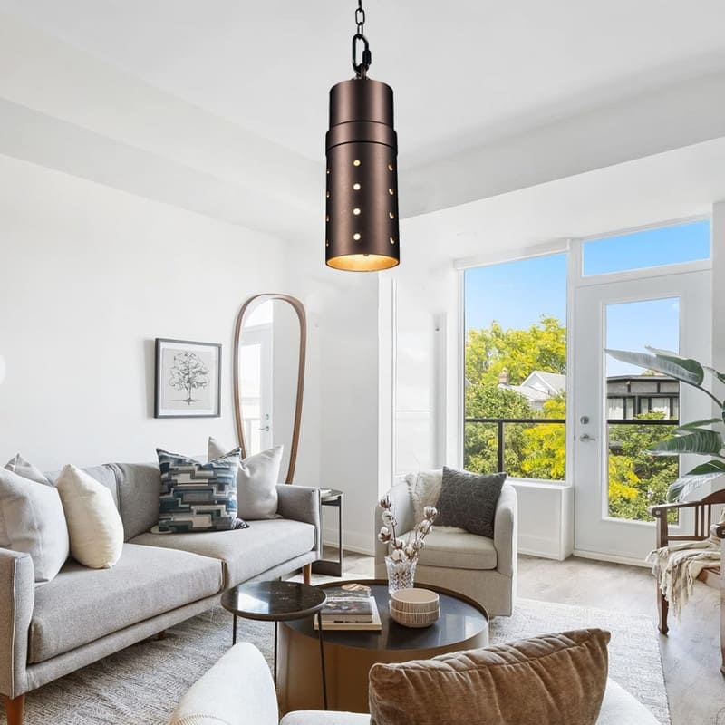 4 Pack hang a lamp bronze pendant lights aluminum, glass chain lamps