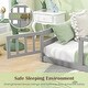 preview thumbnail 12 of 36, Twin Size Kids Wood Montessori Floor Bed with Door and Fence