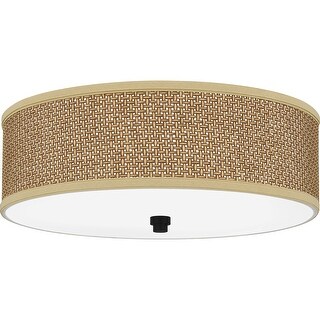 thumbnail image 2 of Boho Wood Bead Chandelier - 3-Light Flush Mount Ceiling Fixture For Farmhouse Decor 2 of 13