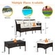 preview thumbnail 29 of 33, Costway 3PCS Patio Rattan Furniture Set 3-Seat Sofa Cushioned Table - See details