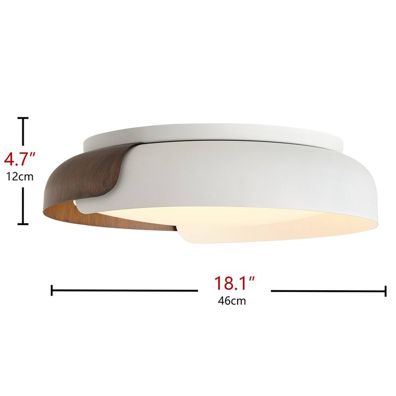 Modern Color Splicing LED Flush Mount Ceiling Light with Acrylic Shade