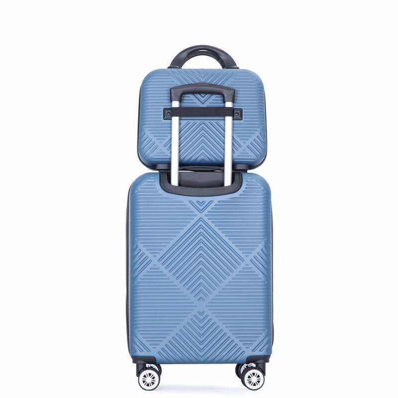 20/14" Spinner Wheels Luggage Sets 2 Piece Lightweight Suitcase Sets, Carry On Trunks Sets - Blue