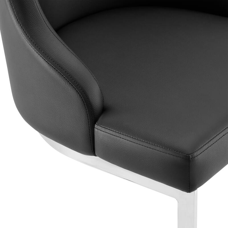 Velvet/Faux Leather Barstool, Counter Height Stools Set of 3 - 18.9"W x 20.5"D x 36.6"H