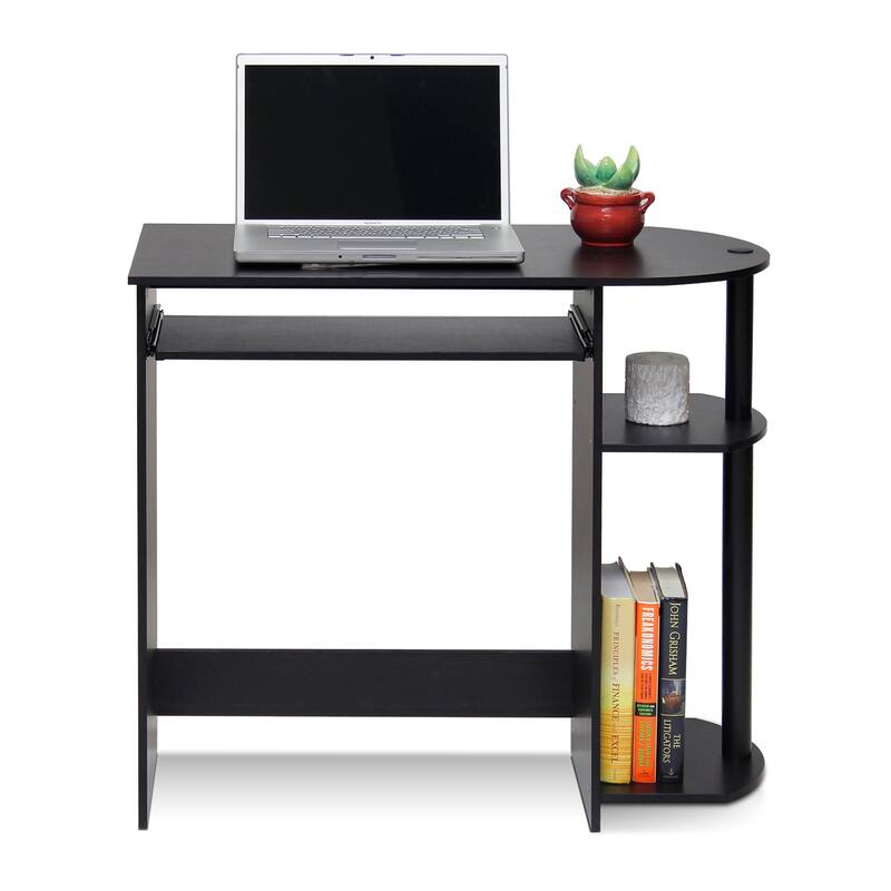 Computer Desk with Drawer - Rustic Style Assembly Table, Compact Writing Workstation, Home Office Furniture