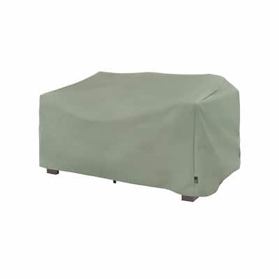 Modern Leisure Basics Patio Loveseat Cover, Small, 55"L X 33"W X 38"H, Sage - 55"L x 33"W x 38"H