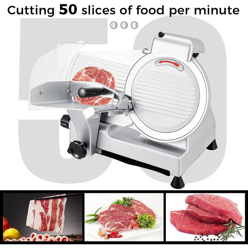 10 inch Electric Commercial Meat Slicer, Food Slicer 240W - 10 inch